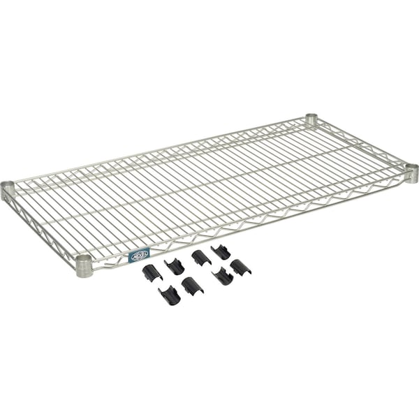 Nexel Poly-Z-Brite Wire Shelf 36inW x 18inD S1836Z - main